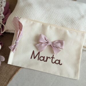 Neceser nombre con lacito